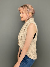 Load image into Gallery viewer, Vintage 90s Nude Beige Knitted Bolero Waistcoat Top
