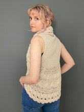 Load image into Gallery viewer, Vintage 90s Nude Beige Knitted Bolero Waistcoat Top
