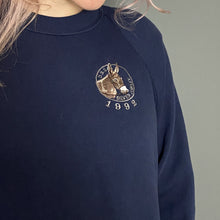 Load image into Gallery viewer, Vintage 90s Navy Blue Donkey Breed Society Sweatshirt Jumper Top
