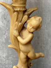 Load image into Gallery viewer, Vintage Cherub Putti Pillar Candle Stick
