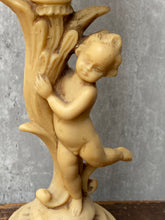 Load image into Gallery viewer, Vintage Cherub Putti Pillar Candle Stick
