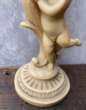 Load image into Gallery viewer, Vintage Cherub Putti Pillar Candle Stick
