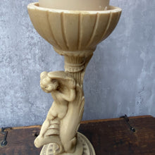 Load image into Gallery viewer, Vintage Cherub Putti Pillar Candle Stick
