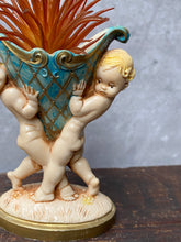 Load image into Gallery viewer, Vintage Mini Cherub Putti Plant Pot Planter for Succulents or Cactus by Fontanini Depose Italy
