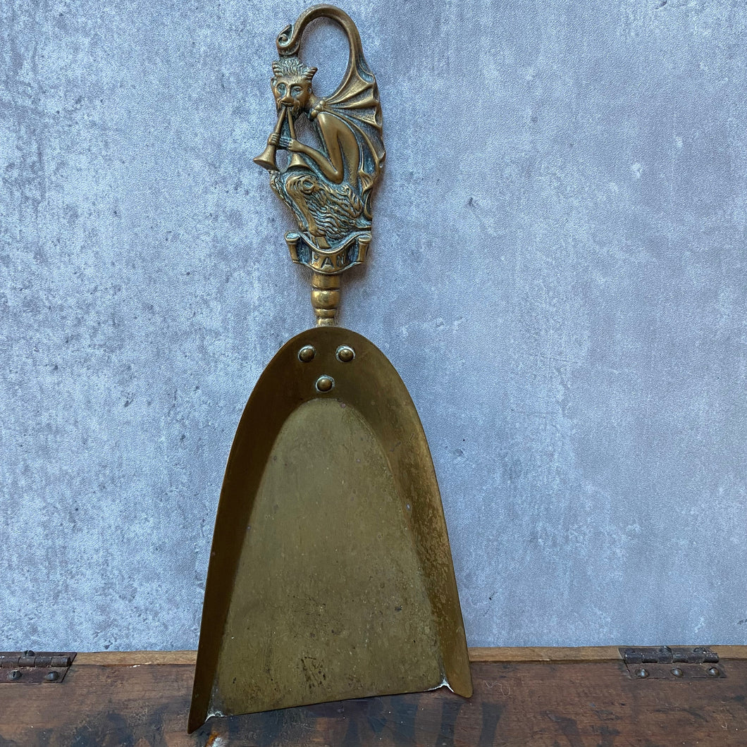 Vintage Antique Brass Bread Crumb Tray Scoop