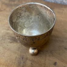 Load image into Gallery viewer, Vintage British 1920s Alphabet Etched Silver Plated Mini Planter Plant Pot
