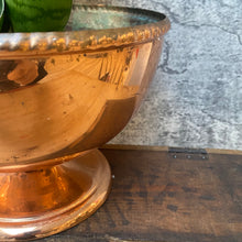 Load image into Gallery viewer, Large Vintage Copper Bowl Plant Pot Planter
