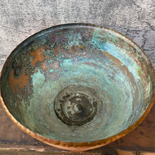 Load image into Gallery viewer, Large Vintage Copper Bowl Plant Pot Planter
