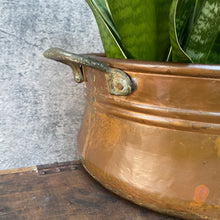 Load image into Gallery viewer, Large Vintage Handmade Brass Plant Pot Planter
