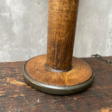 Load image into Gallery viewer, Vintage Ethnic Pillar Candle Stick - Wood &amp; Metal
