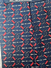 Load image into Gallery viewer, RARE Hermes Mens Silk Tie Vintage Chain Pattern Navy - 809 MA
