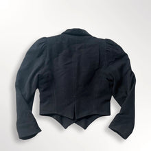 Load image into Gallery viewer, Vintage Black 1980s Cropped Laura Ashely Wool Jacket/Blazer
